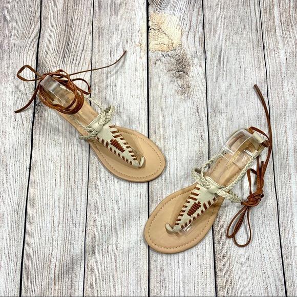 Maurices Shoes - Maurices Faux Leather Lace Up Ara Sandals